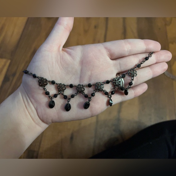 Jewelry Black Beaded Choker Necklace Vintage Poshmark